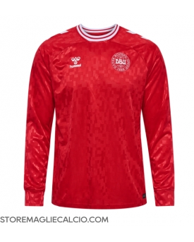 Danimarca Maglia Gara Casa Repliche Europei 2024 Maniche Lunghe